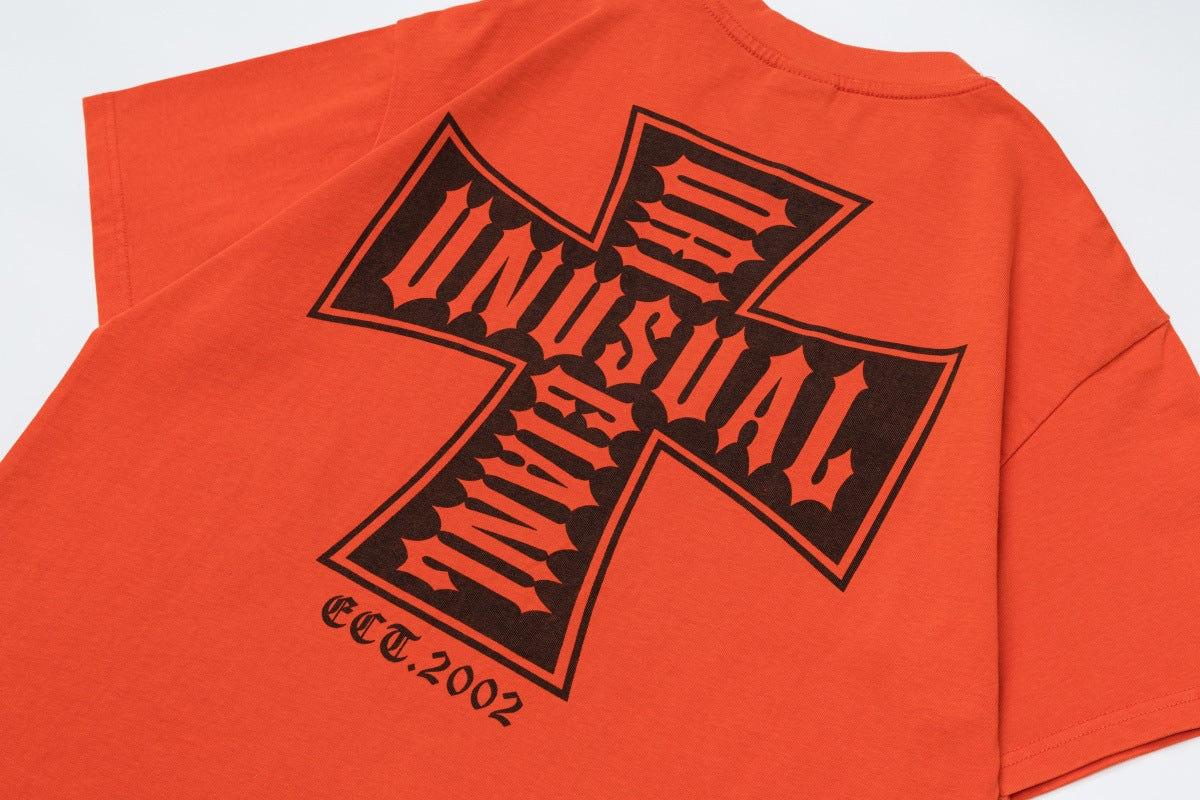 Cross Print Short Sleeve T-Shirt