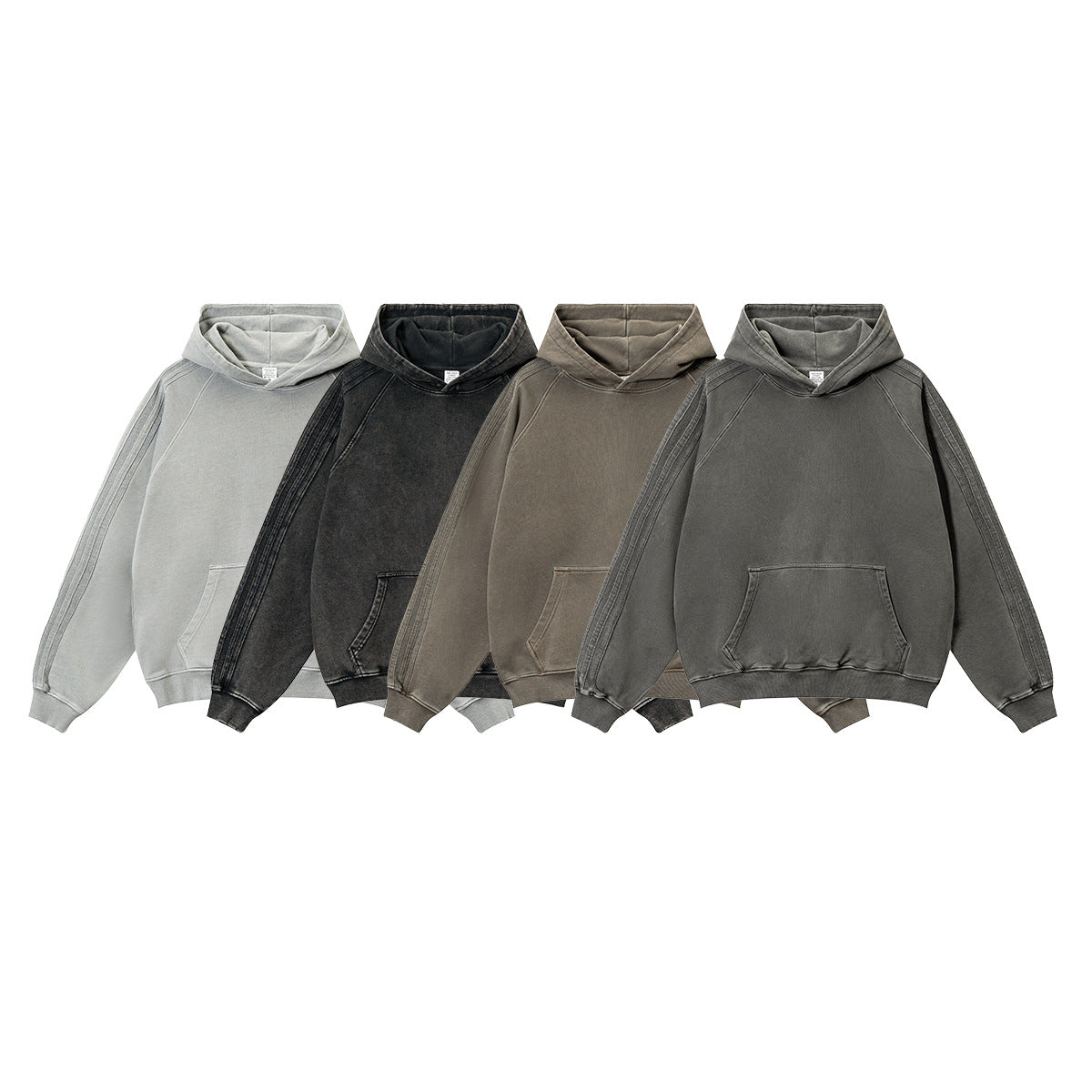 Oversize Damage Raglan-sleeve Hoodie