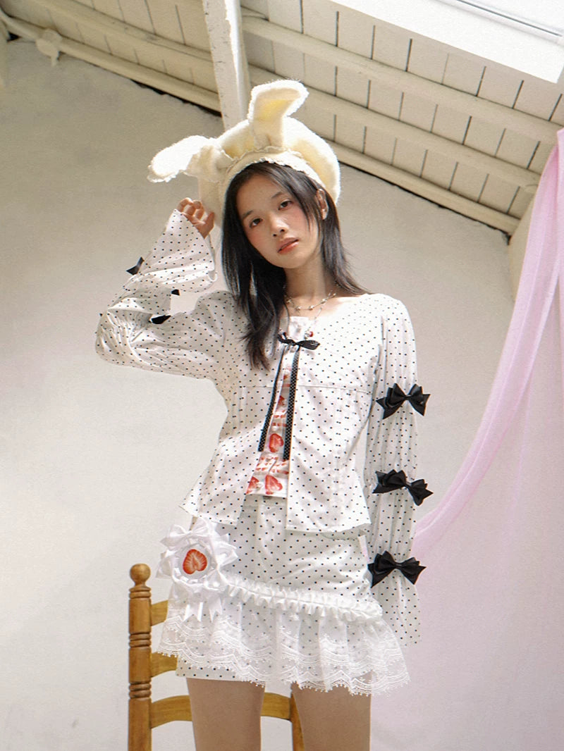 Wire Bunny Ear Lace Beret Hat