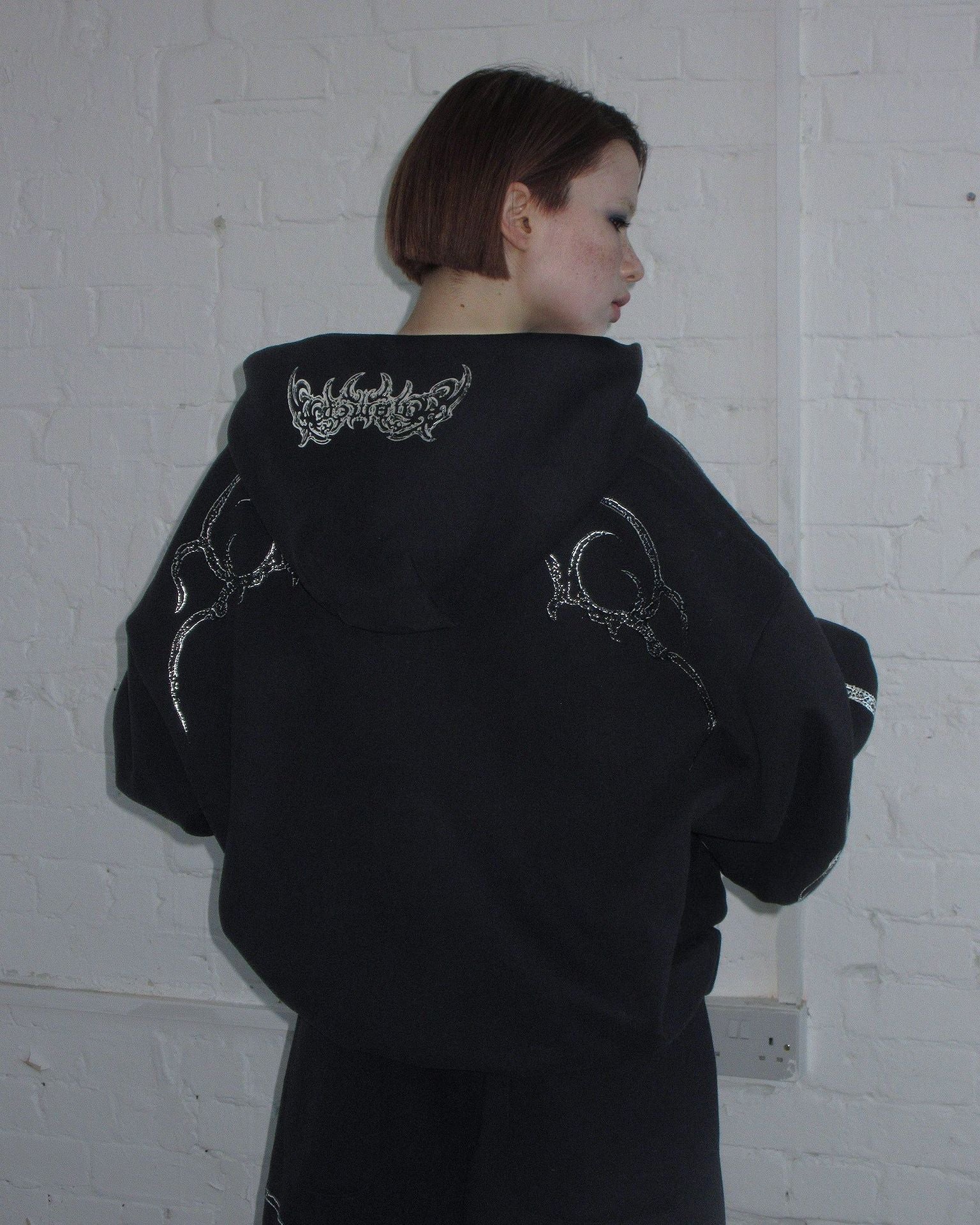 Traje Y2K con estampado de burbujas estilo punk