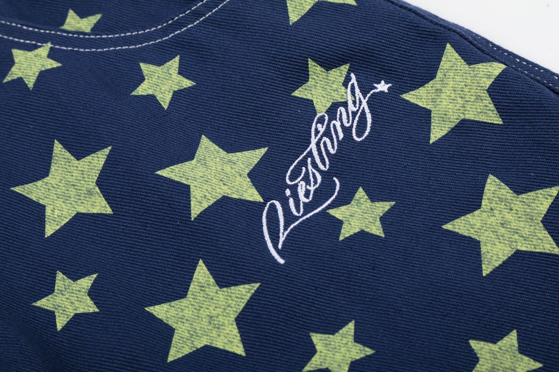 Star Print Denim Jort