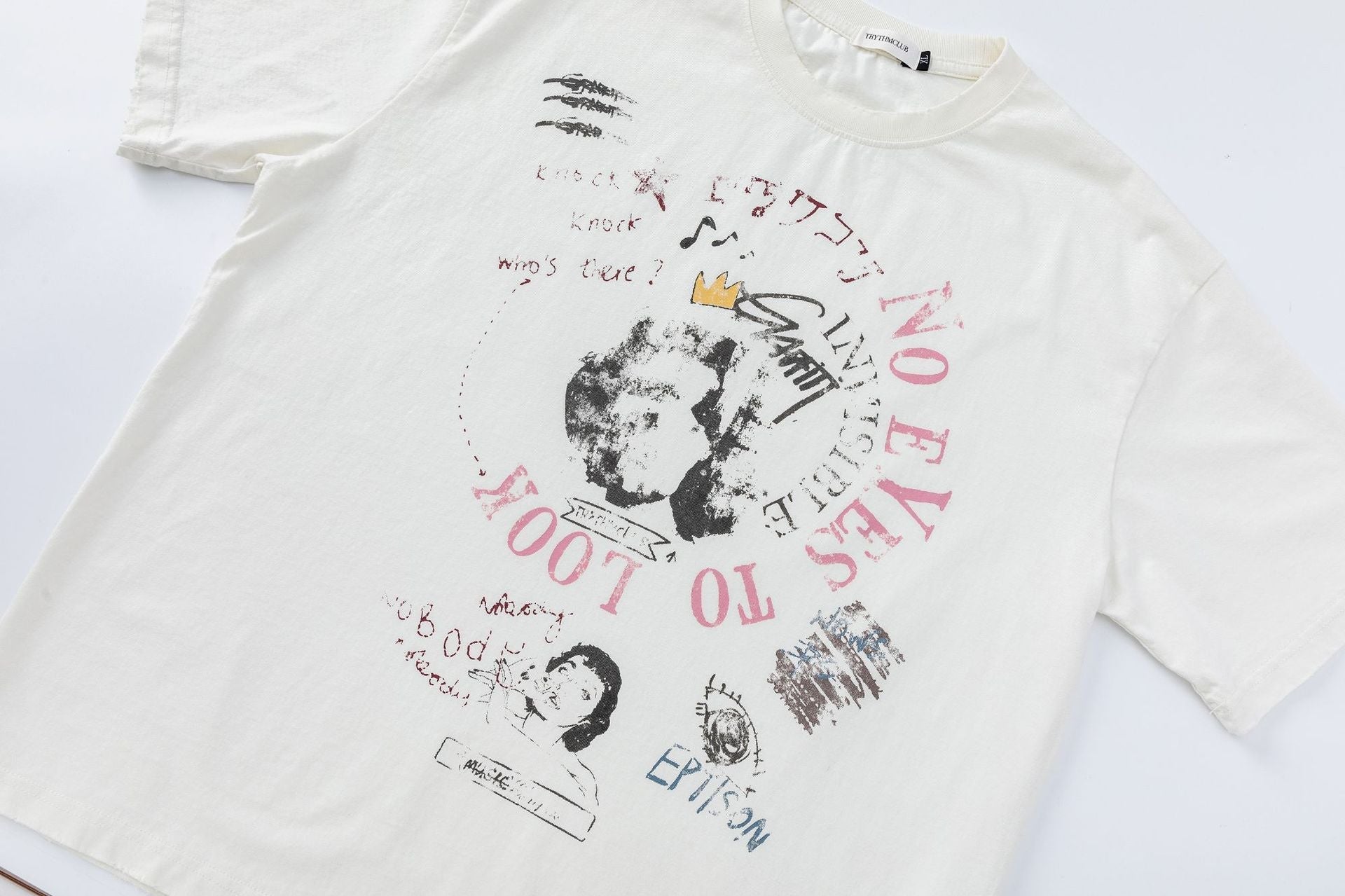 Abstract Print Oversize Short Sleeve T-Shirt
