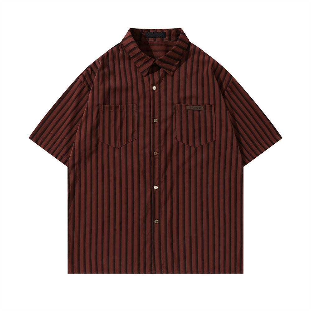 Retro Striped 2 Pockets Shirt - MADXMARX