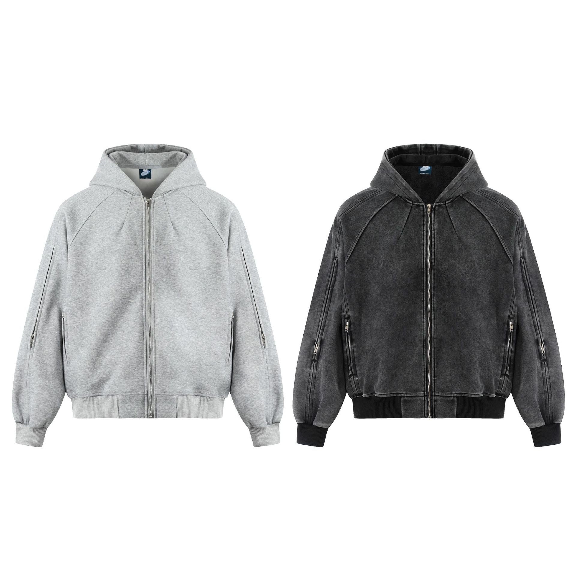 Heavyweight Washed Zipper Hoodie