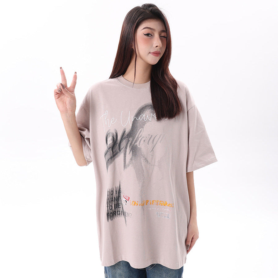 Letter Print Short Sleeve T-Shirt