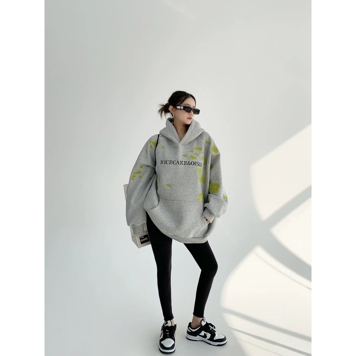 Thick Embroidery Oversized Hoodie