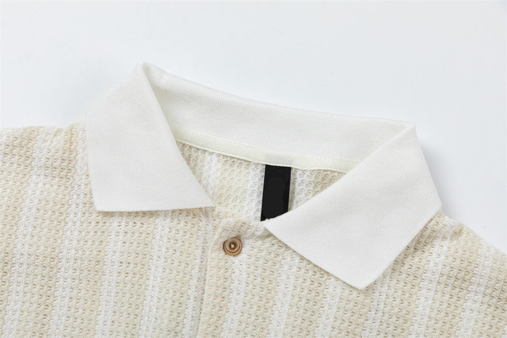 Camicia a maglia a righe verticali