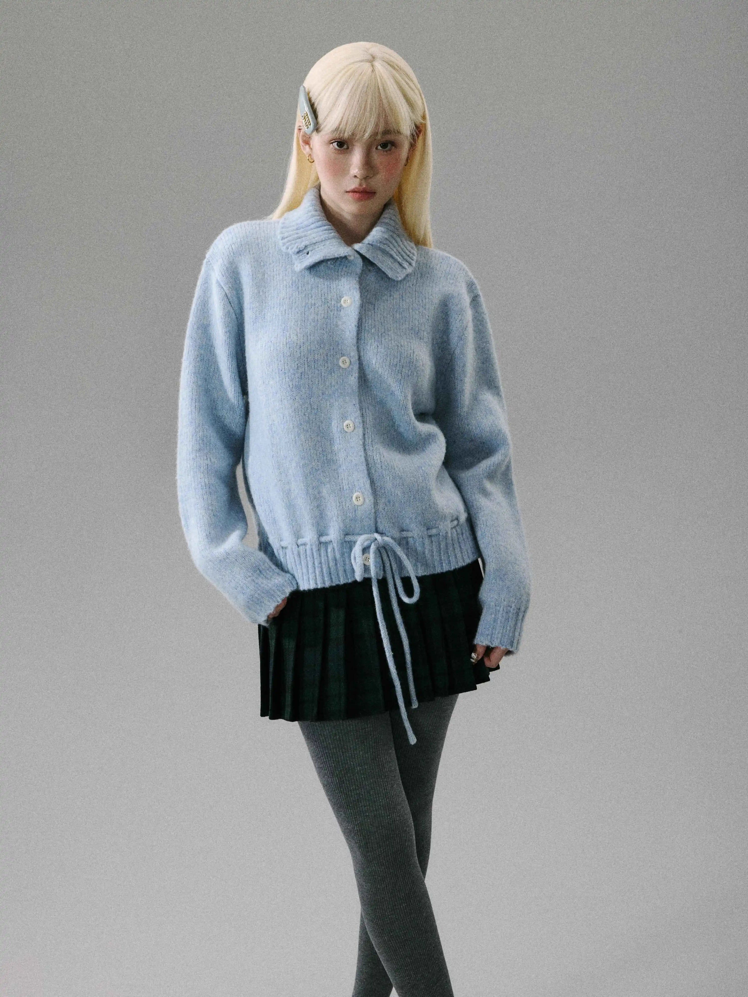 Plaid Pleated Short Skirt