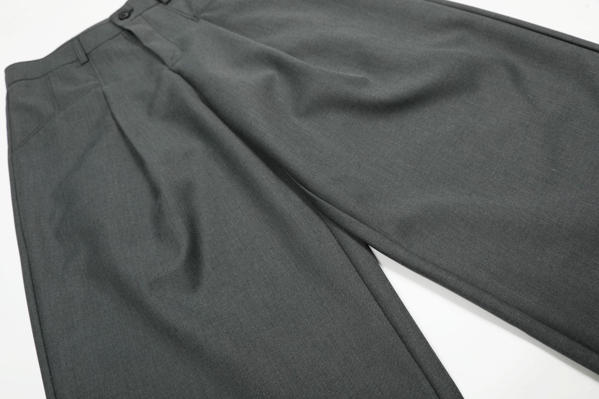 Deconstruction Pleats Draped Wide Leg Trousers
