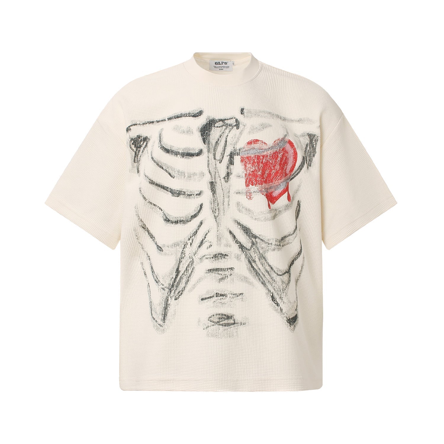 Waffle Graffiti Oversize Short Sleeve T-Shirt