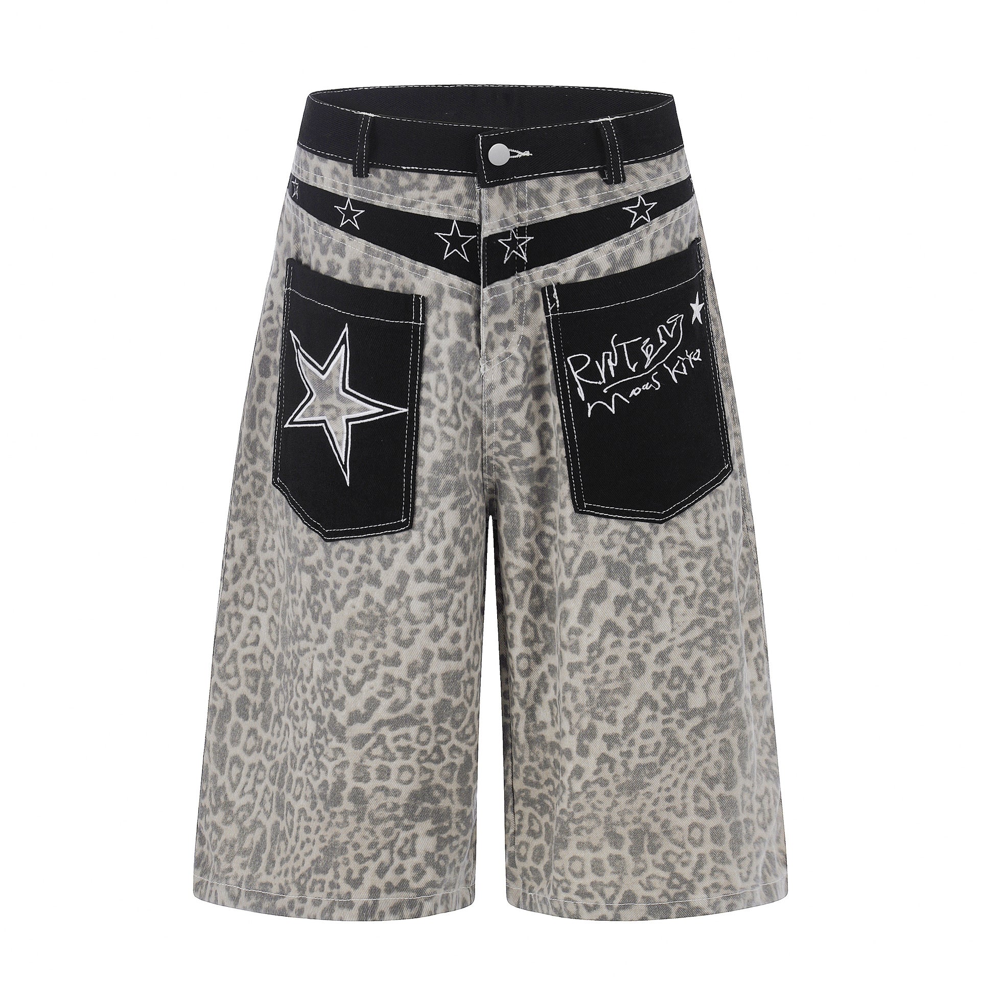 Leopard Star Pocket Jort