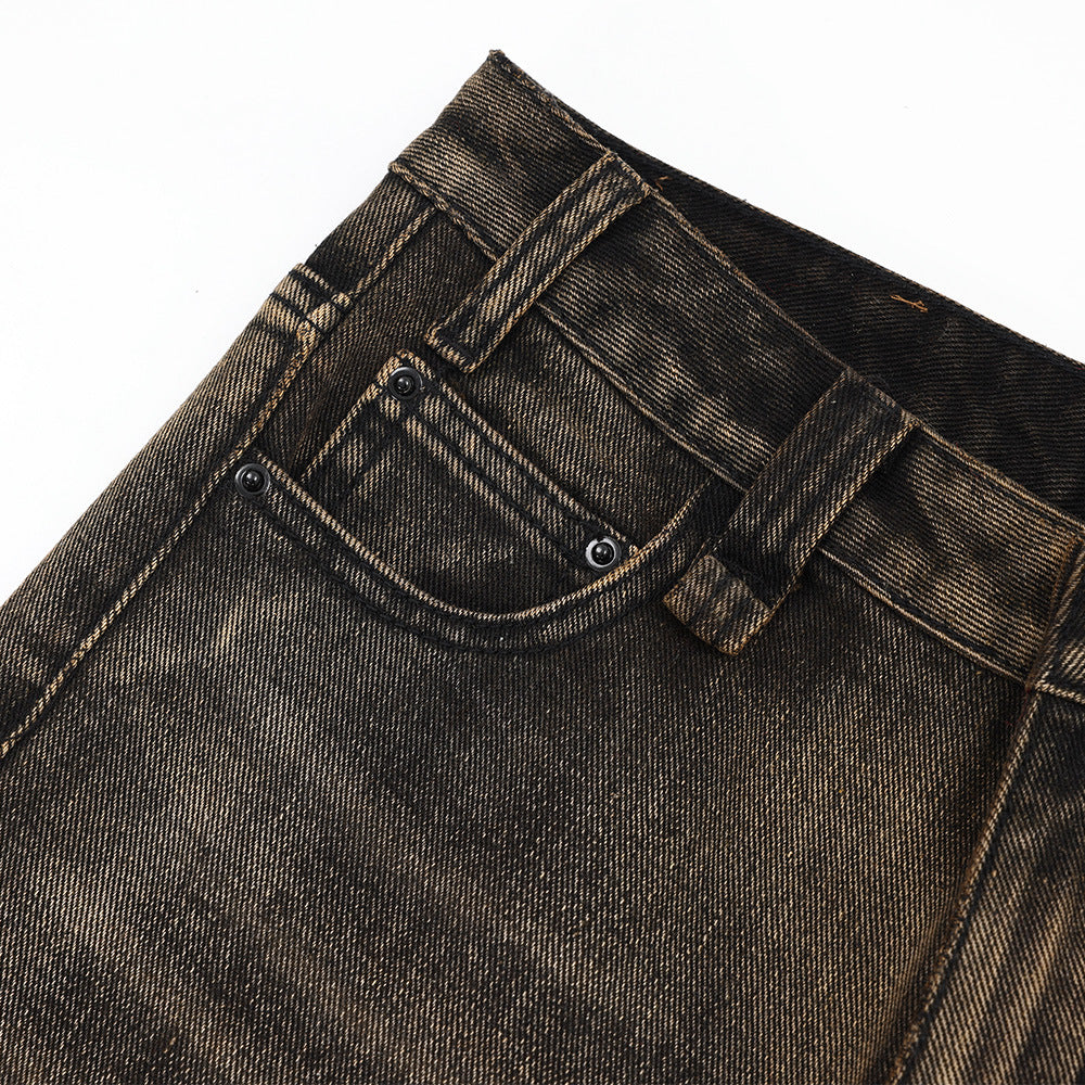 Pantalones cortos vintage lavados y arrugados