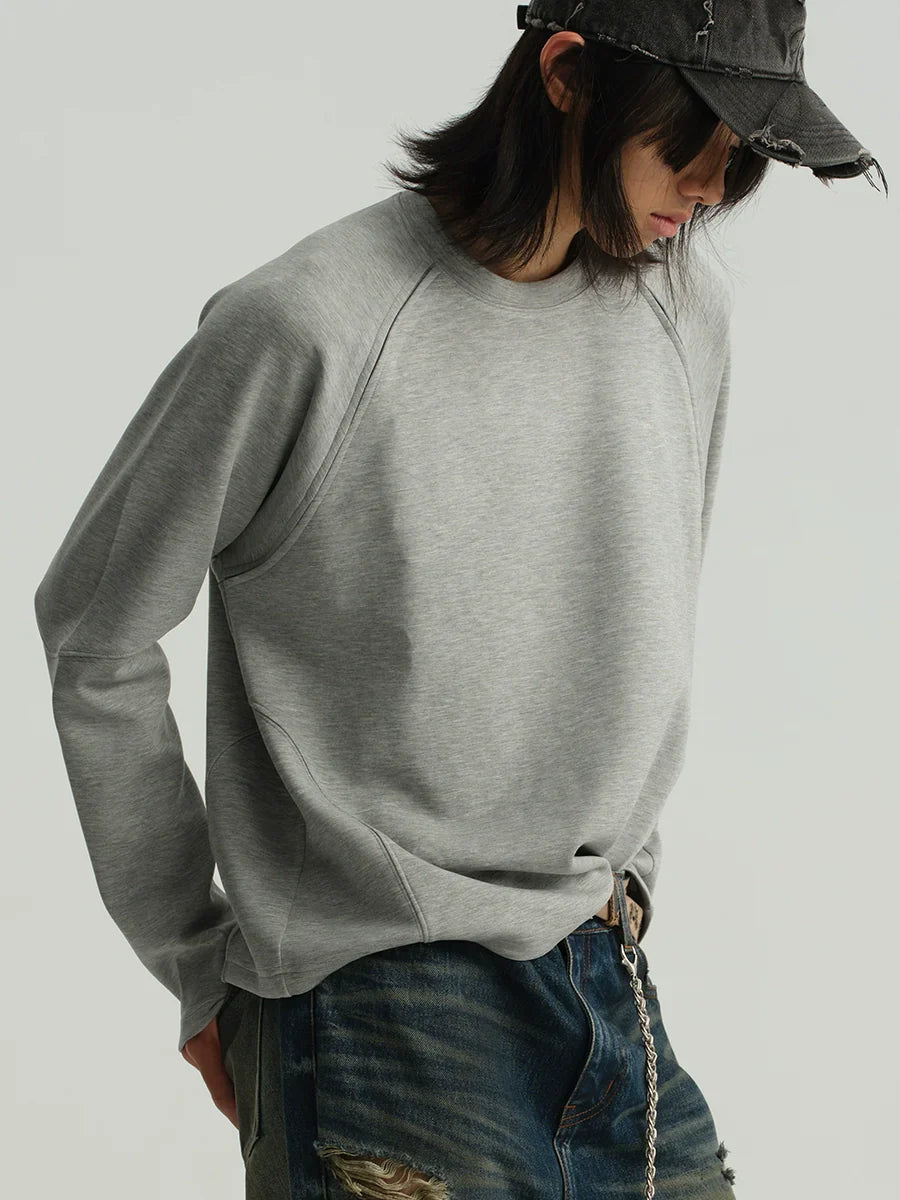Plan Raglan-sleeve Short Sweatshirt