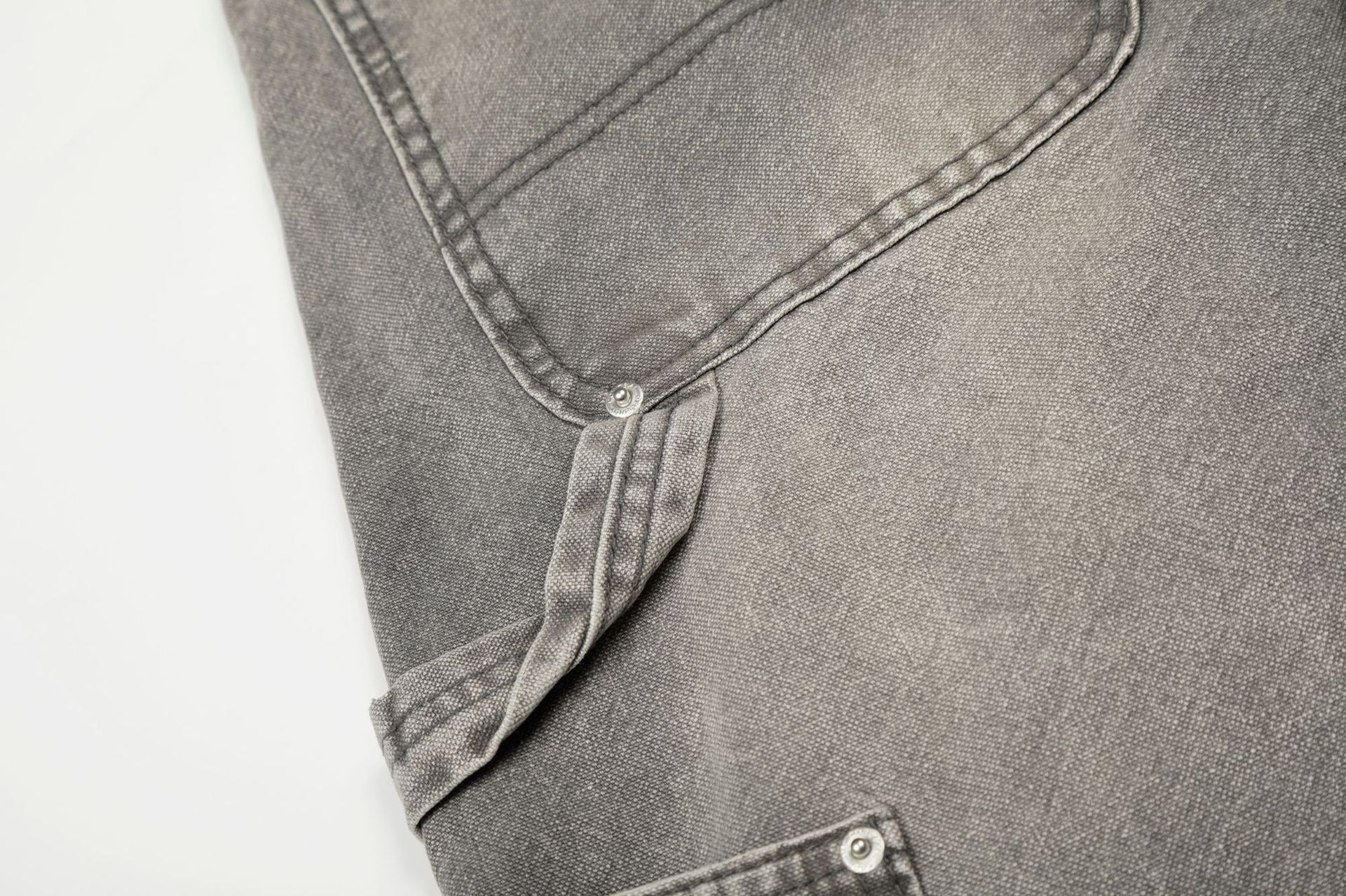 Dirty Washed Damage Panel Wide Leg Denim Jeans