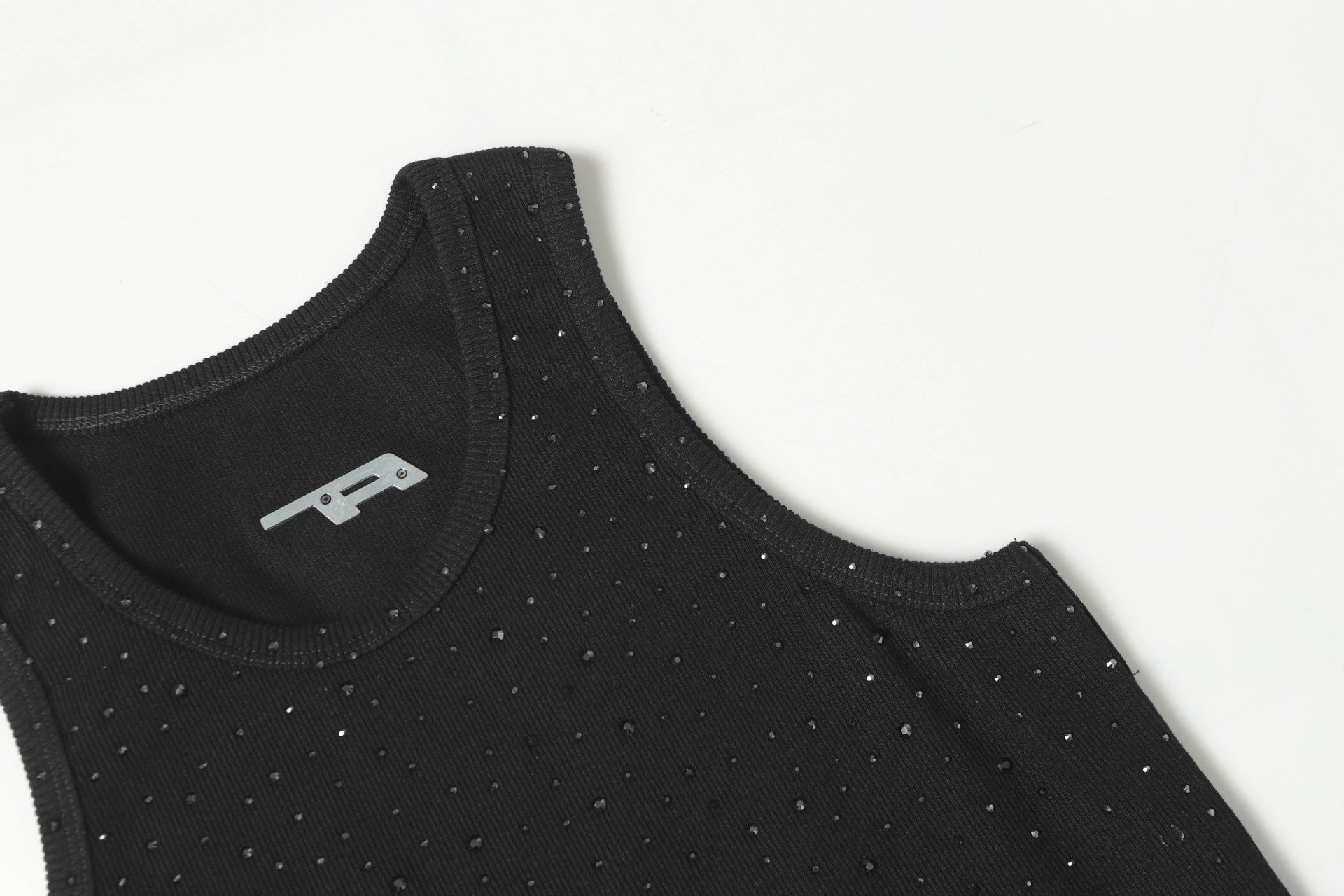 Studs Rhinestone Tank Top