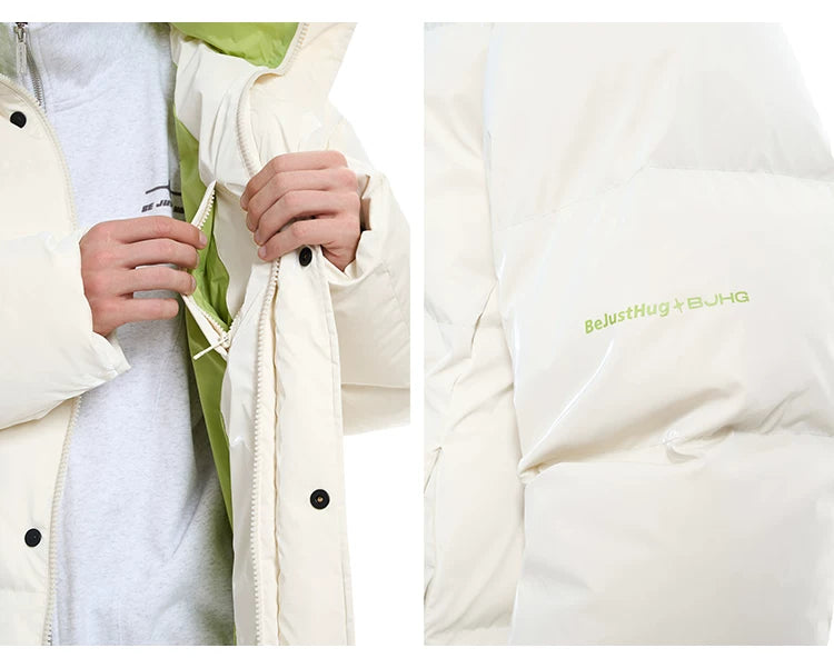 Oversize Hooded White Duck Down Jacket