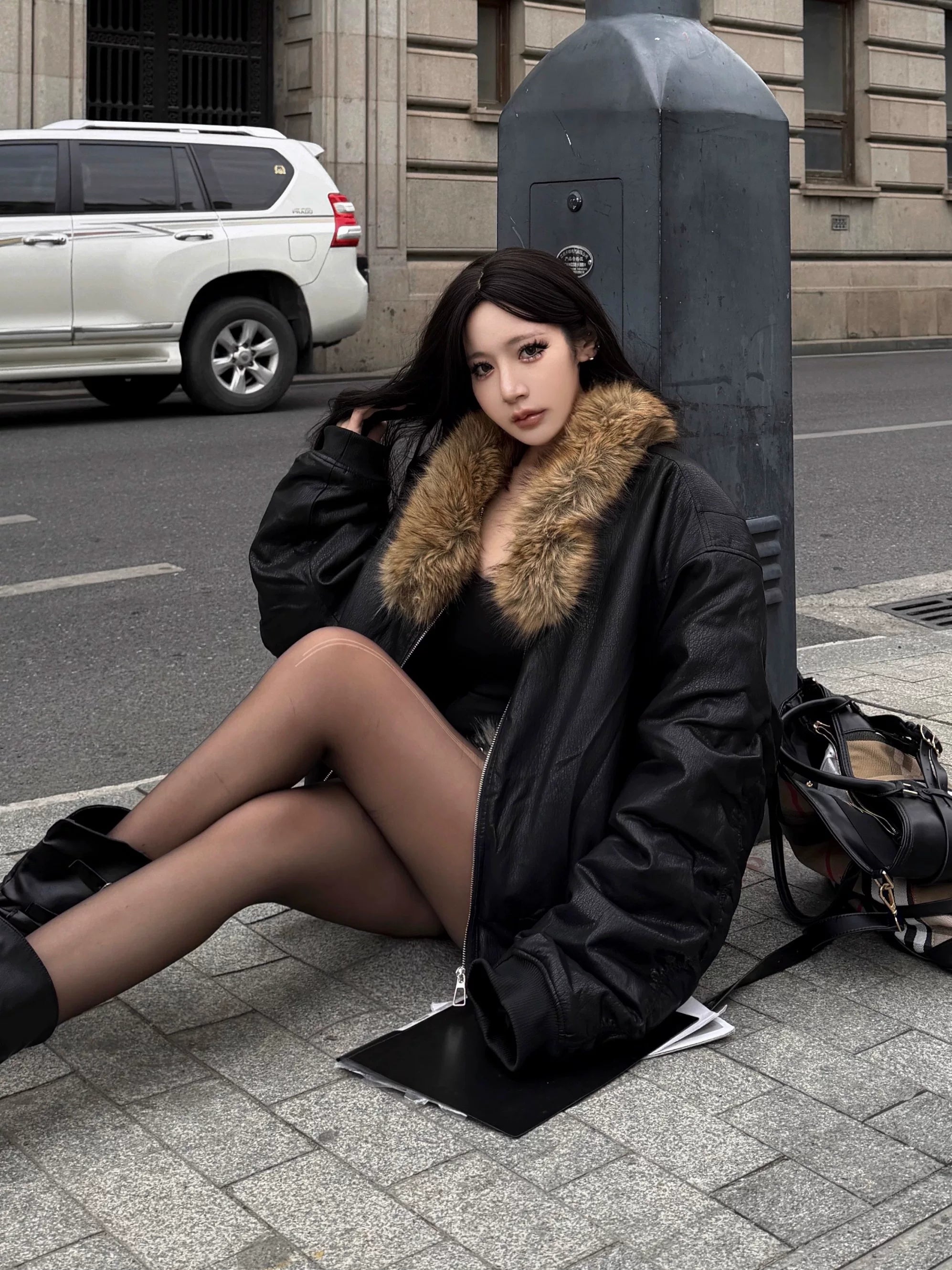 Fake Fur Collor Padded Jacket