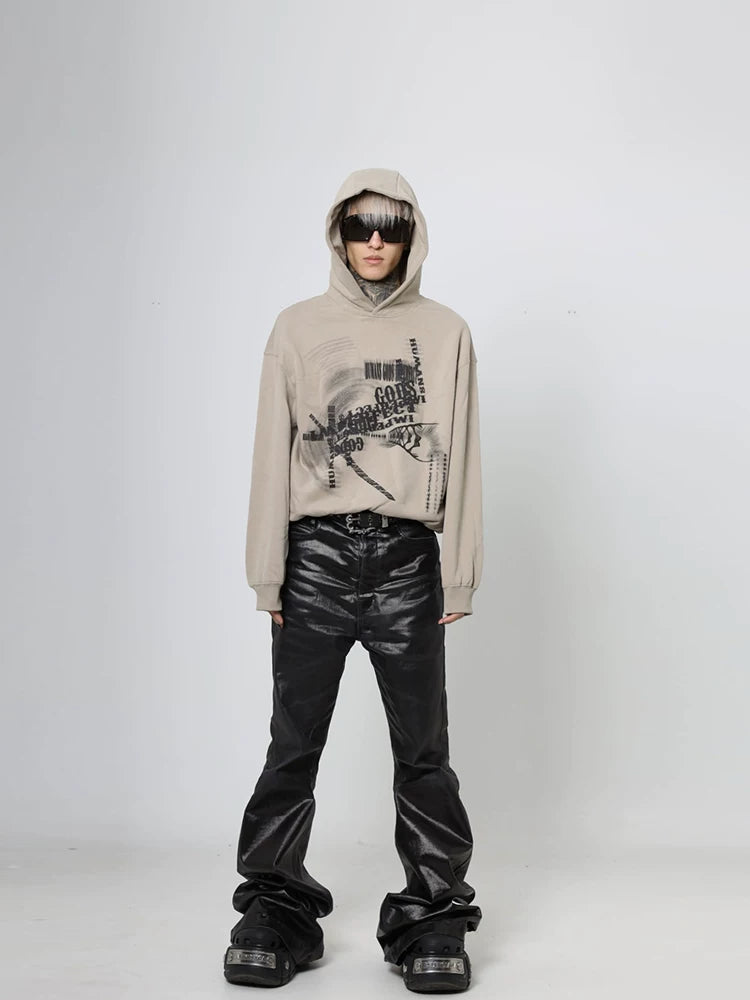 Oversize Pullover Print Hoodie