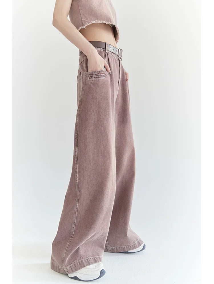 Wide-Leg Buggy Denim Jeans