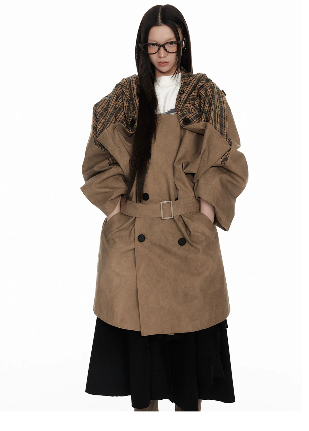 Textured Hooded Lining Jacket