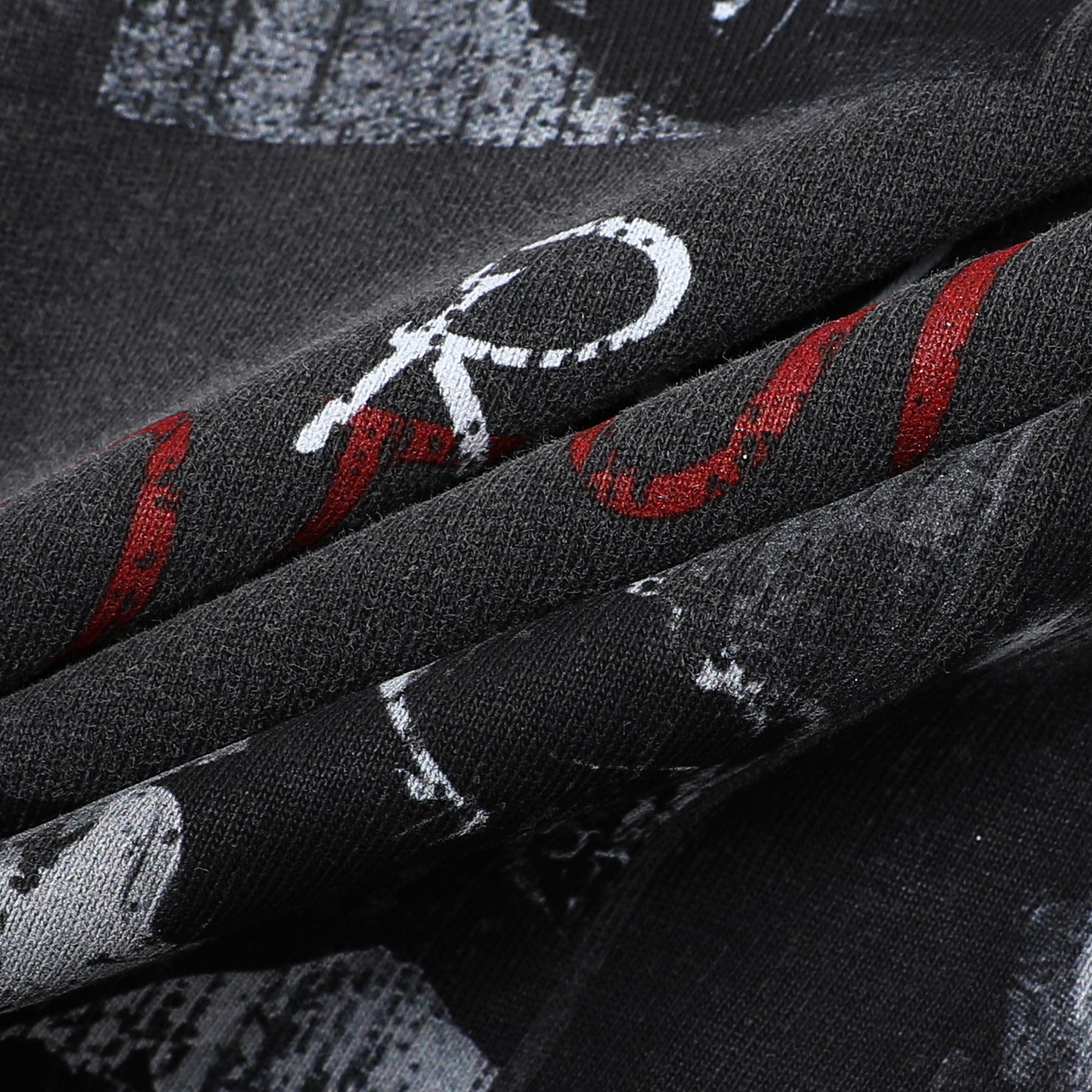 Washed Dirty Dye Graphic Print Long Sleeve T-Shirt