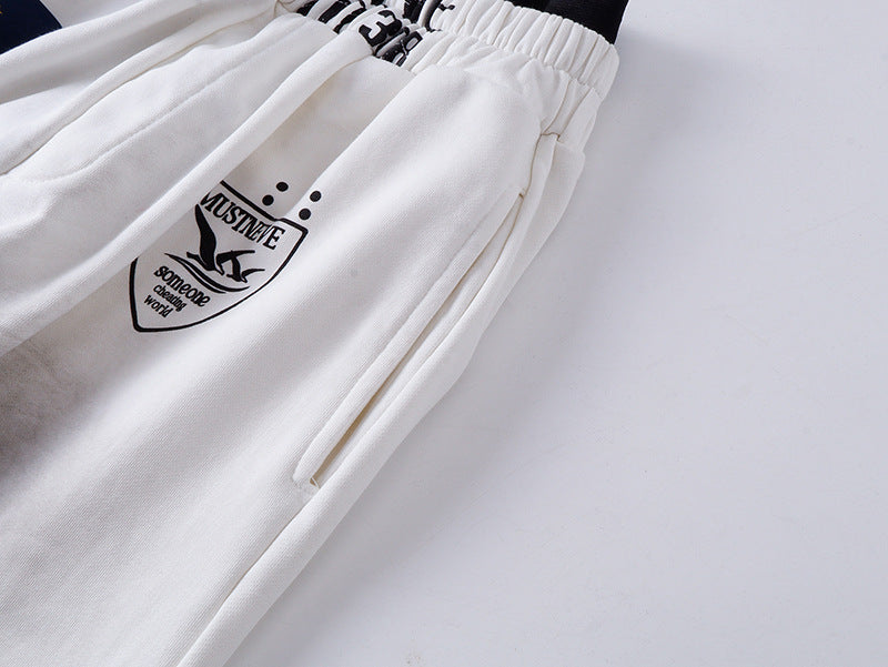 Dirty Washed Logo Print Zipper Hoodie & Dirty Washed Sweatpants Setup