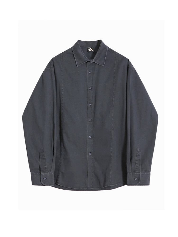 Washed Long Sleeve Denim Shirt