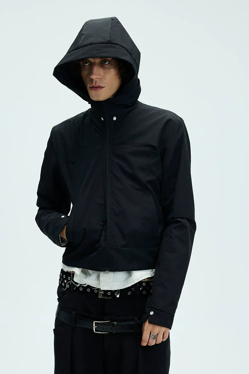 Detachable Hooded High Neck Jacket