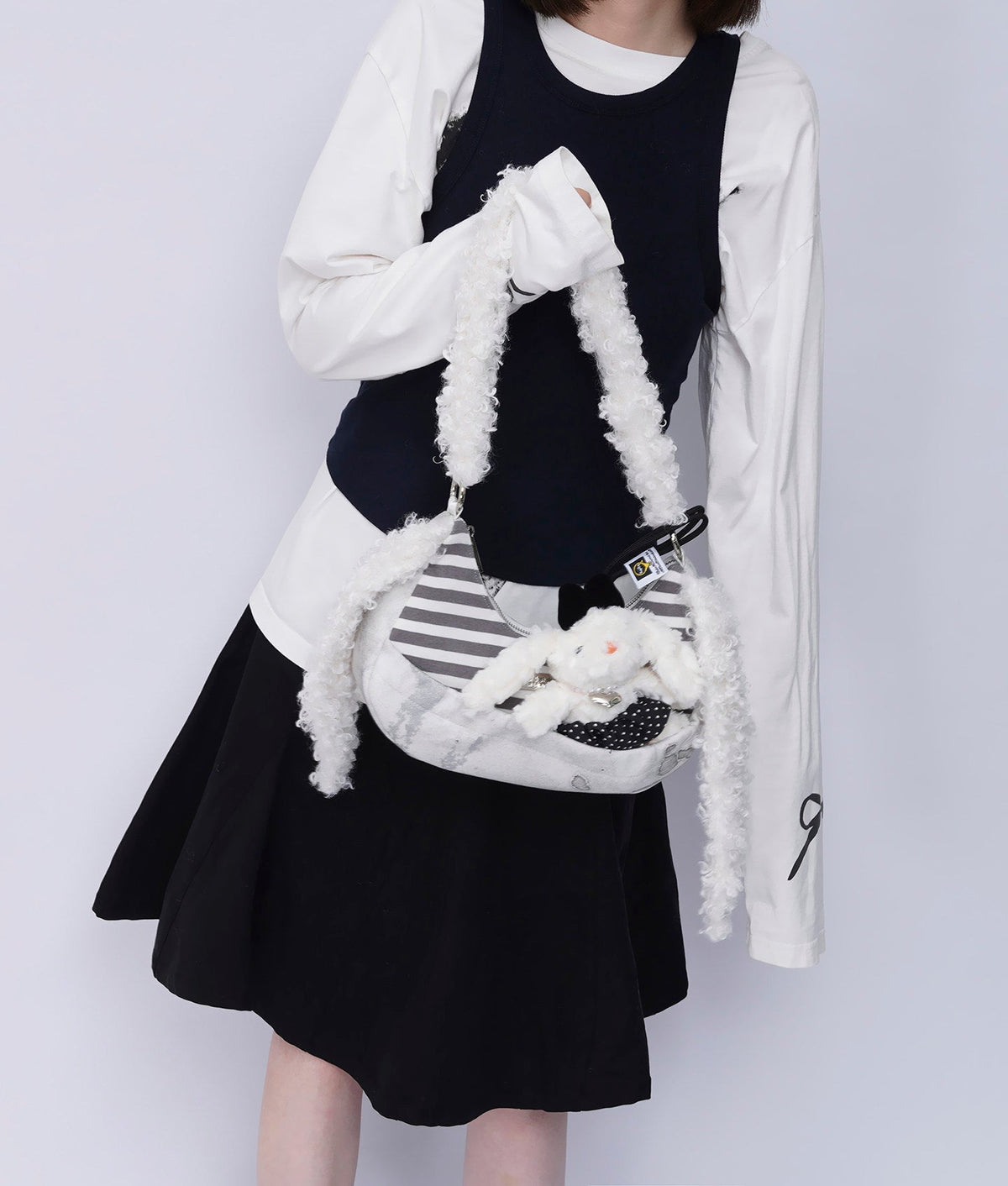 Furry Strap Mini Shoulder Bag