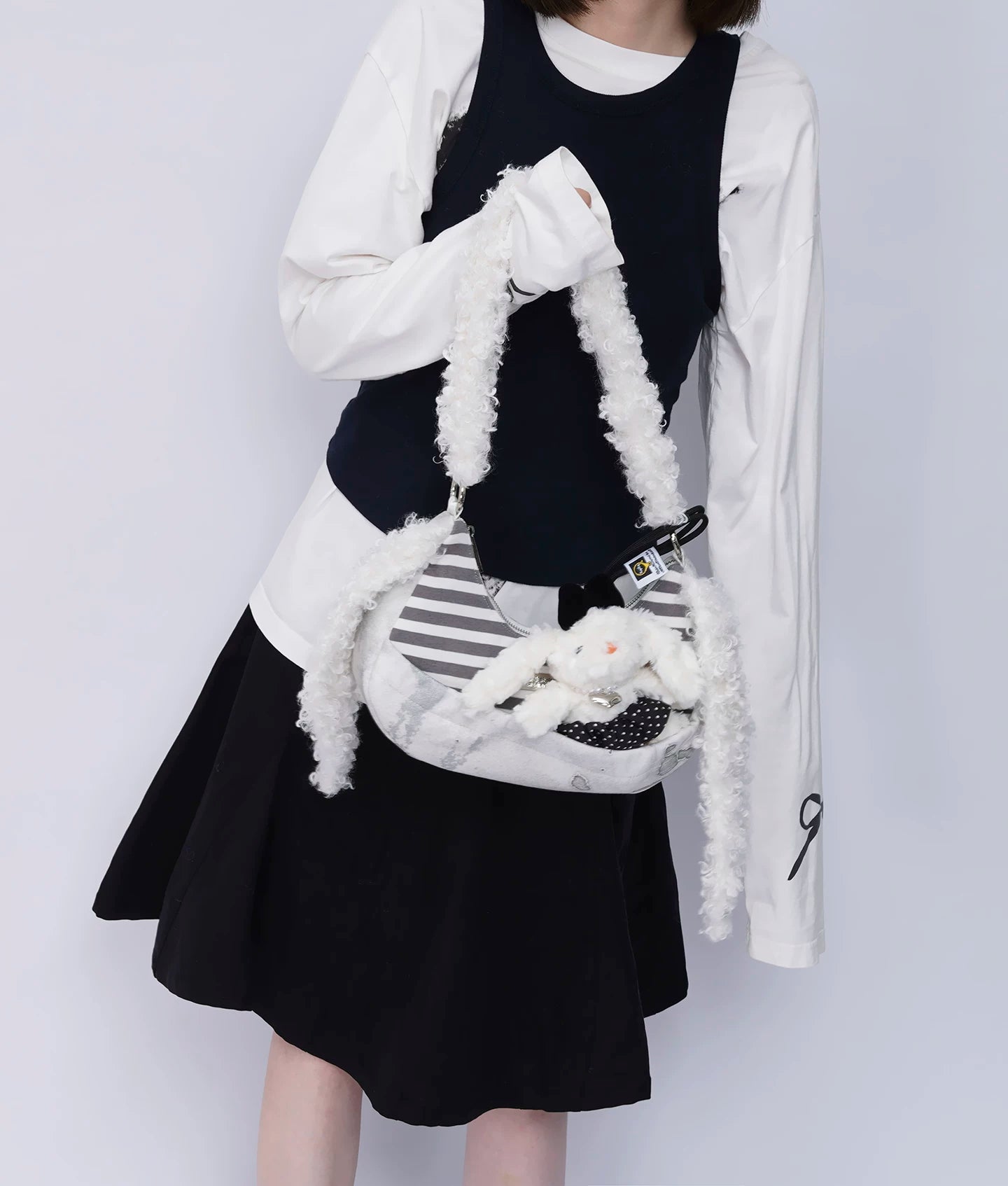 Furry Strap Mini Shoulder Bag