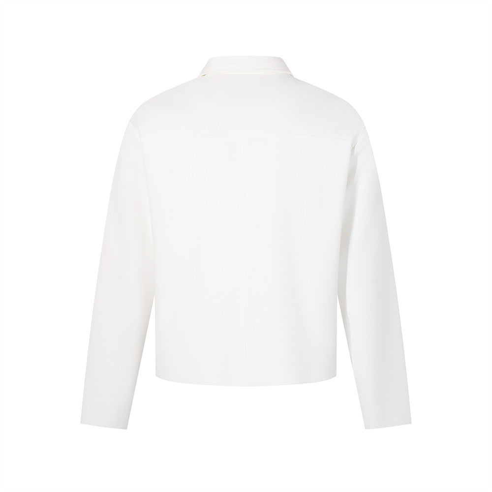 Trendy Stylish High Street Solid Color Pilot Collar Jacket