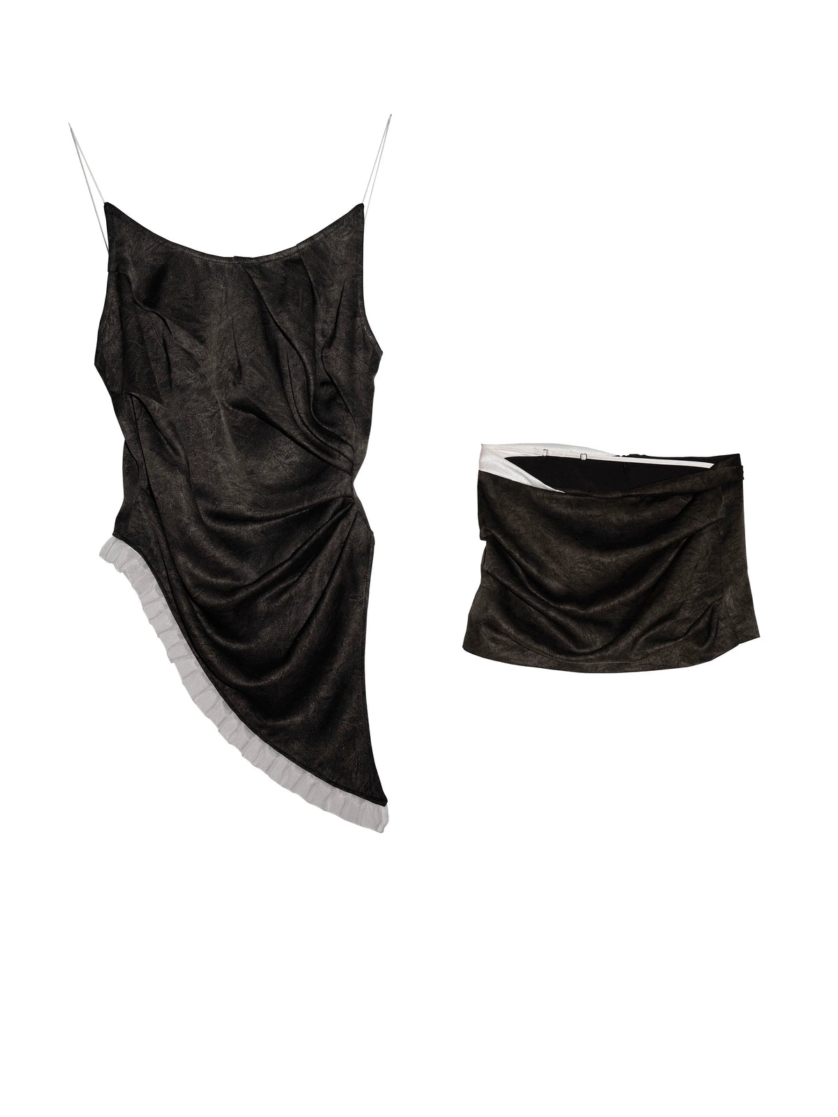 Strap Shoulder Camisole & Short Skirt Setup