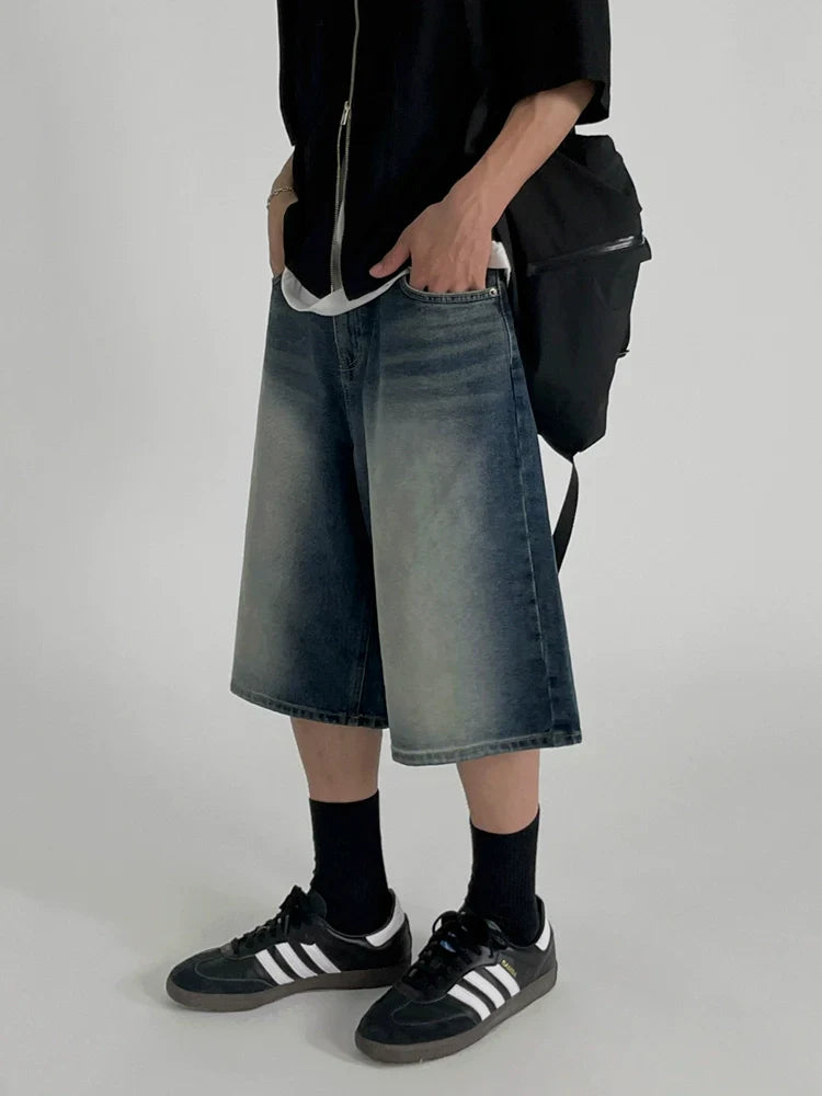 Washed Wide Leg Short