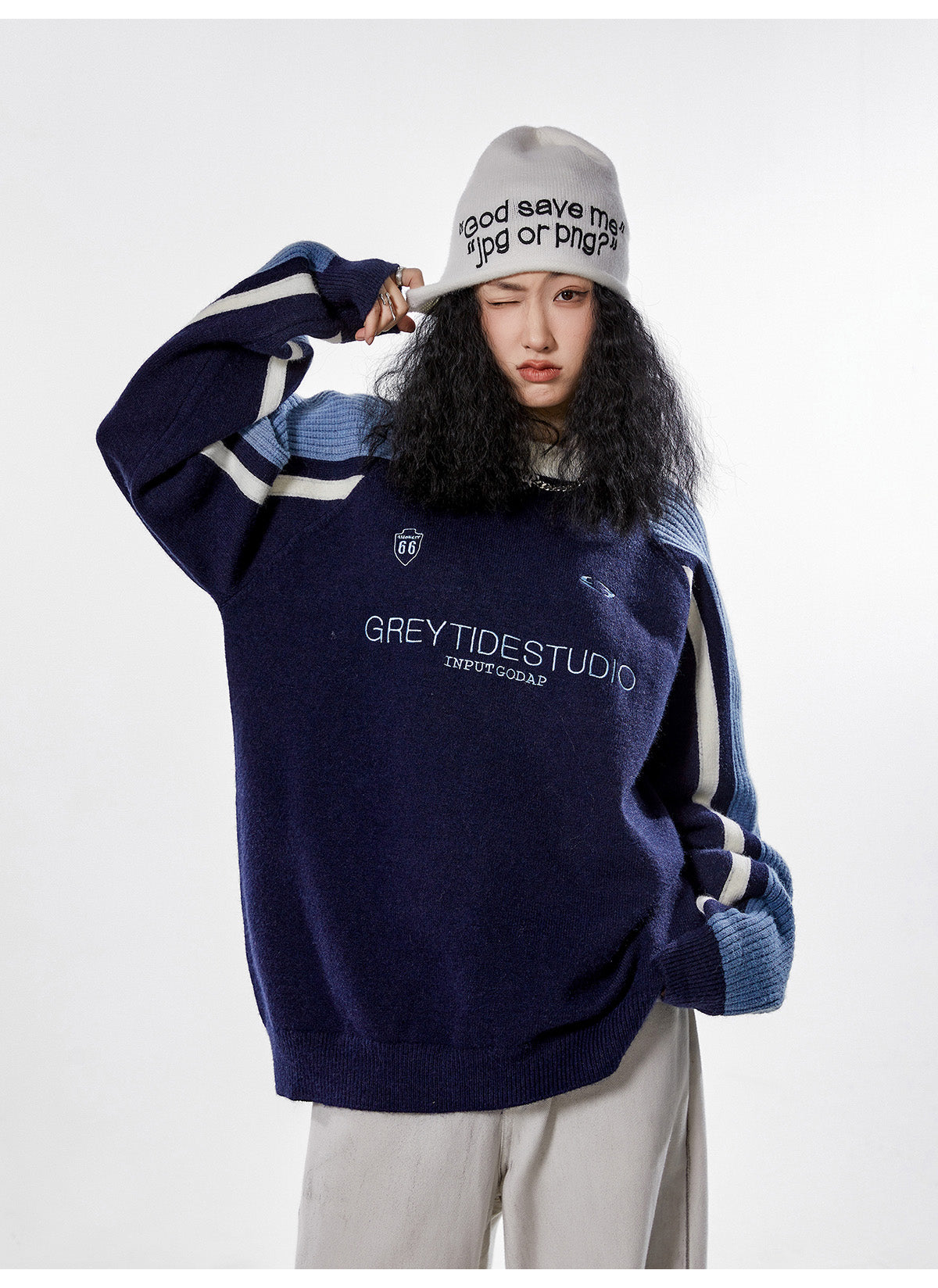 Pull ample surdimensionné en tricot