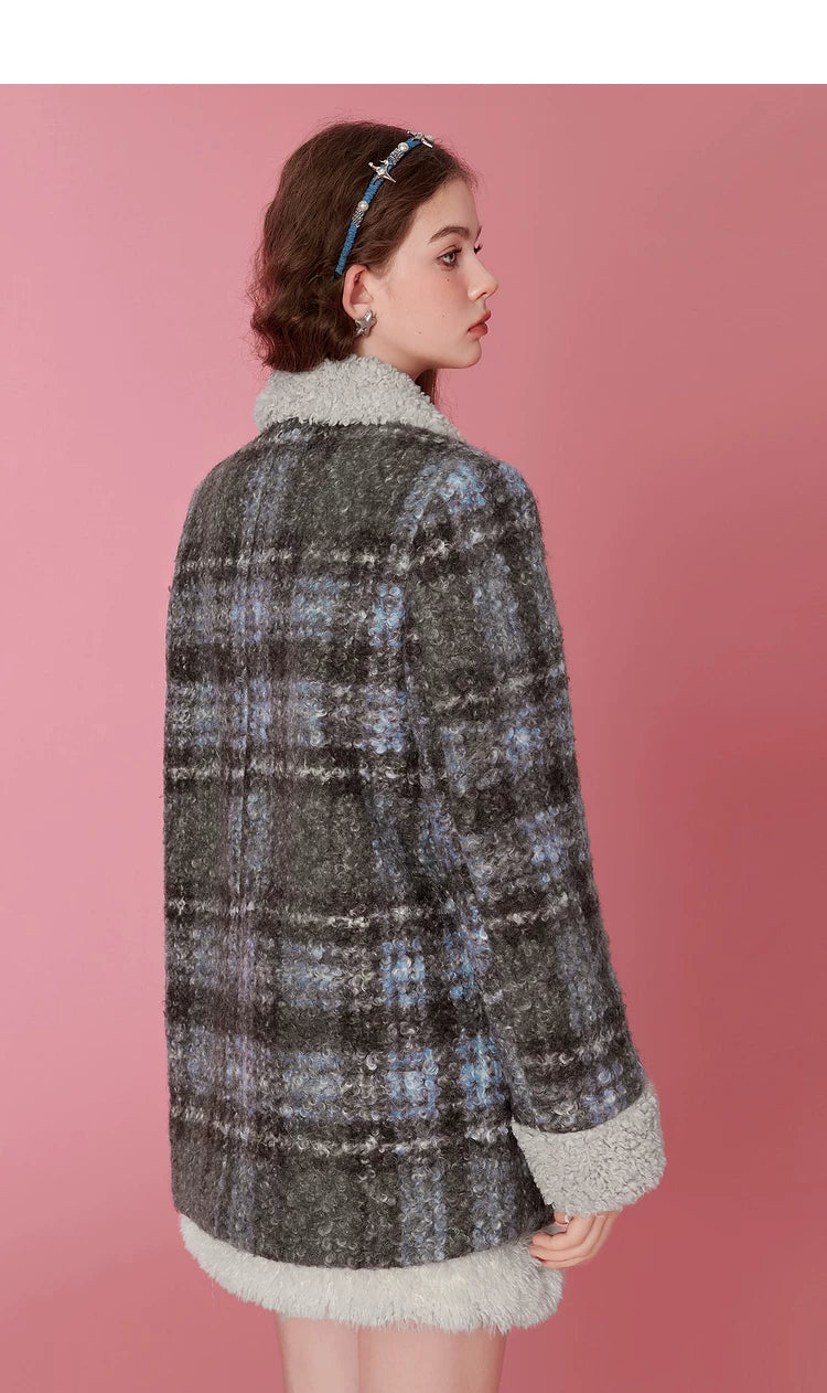Plaid Mid-Length Coat