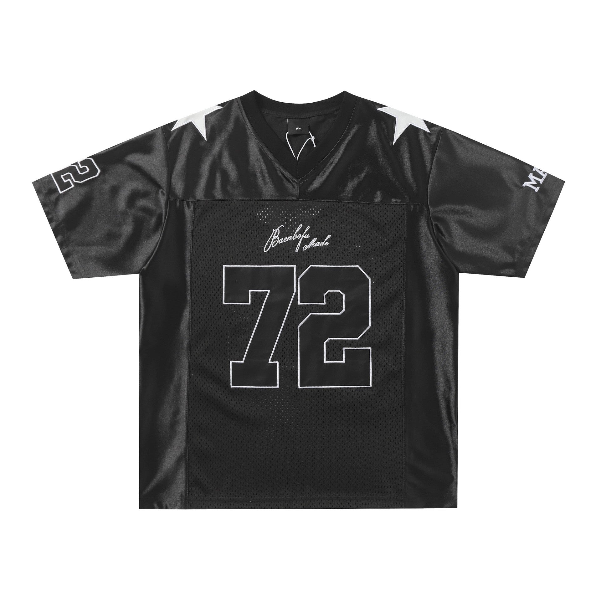 Star Shoulders Cutout Mesh Jersey