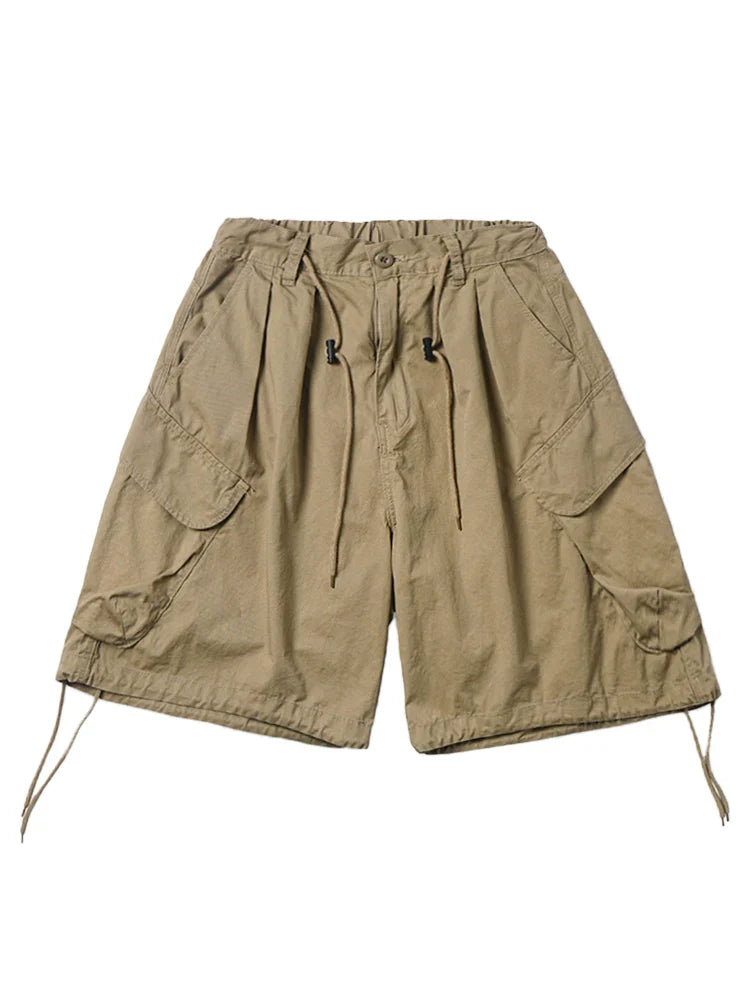 Large Pocket Workwear Wide Leg Short Pants
