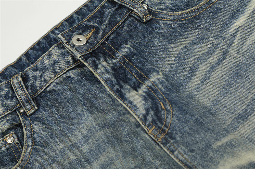 Distressed Wide-leg Jeans — Vintage Vibe