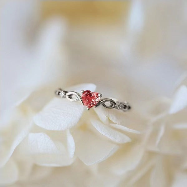 White Gold Rose Red diamond