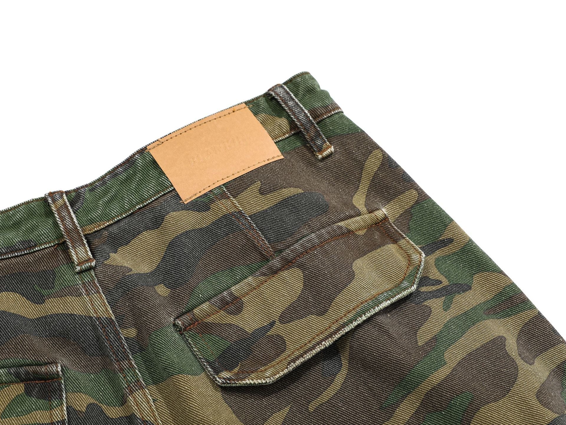 Camouflage Damage Cargo Pants