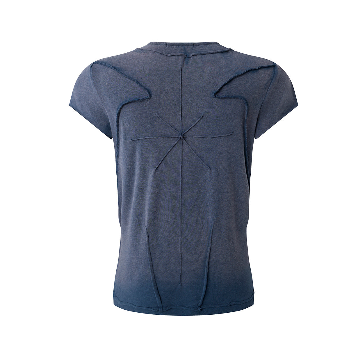 Washed Deconstruction Layered Short Sleeve T-Shirt
