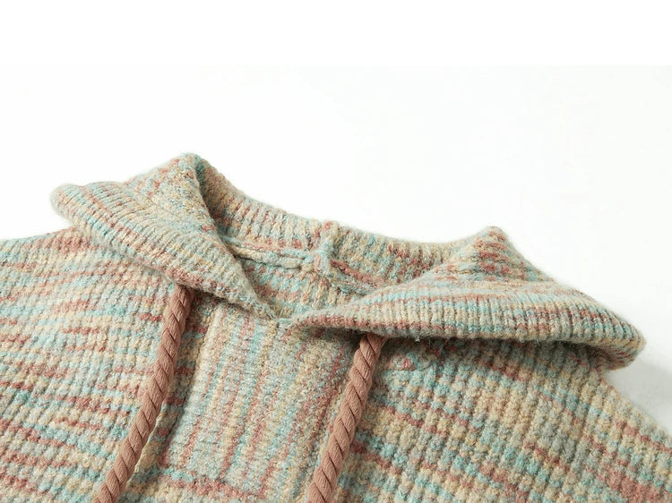 Hooded Knit Sweater Dress