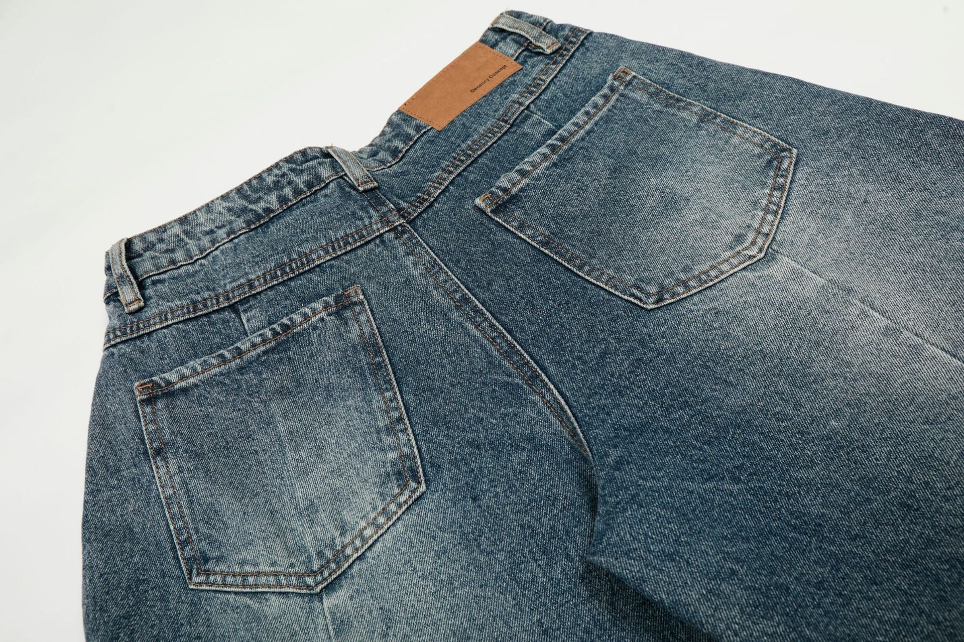 Washed Barrel Wide Leg Denim Jeans
