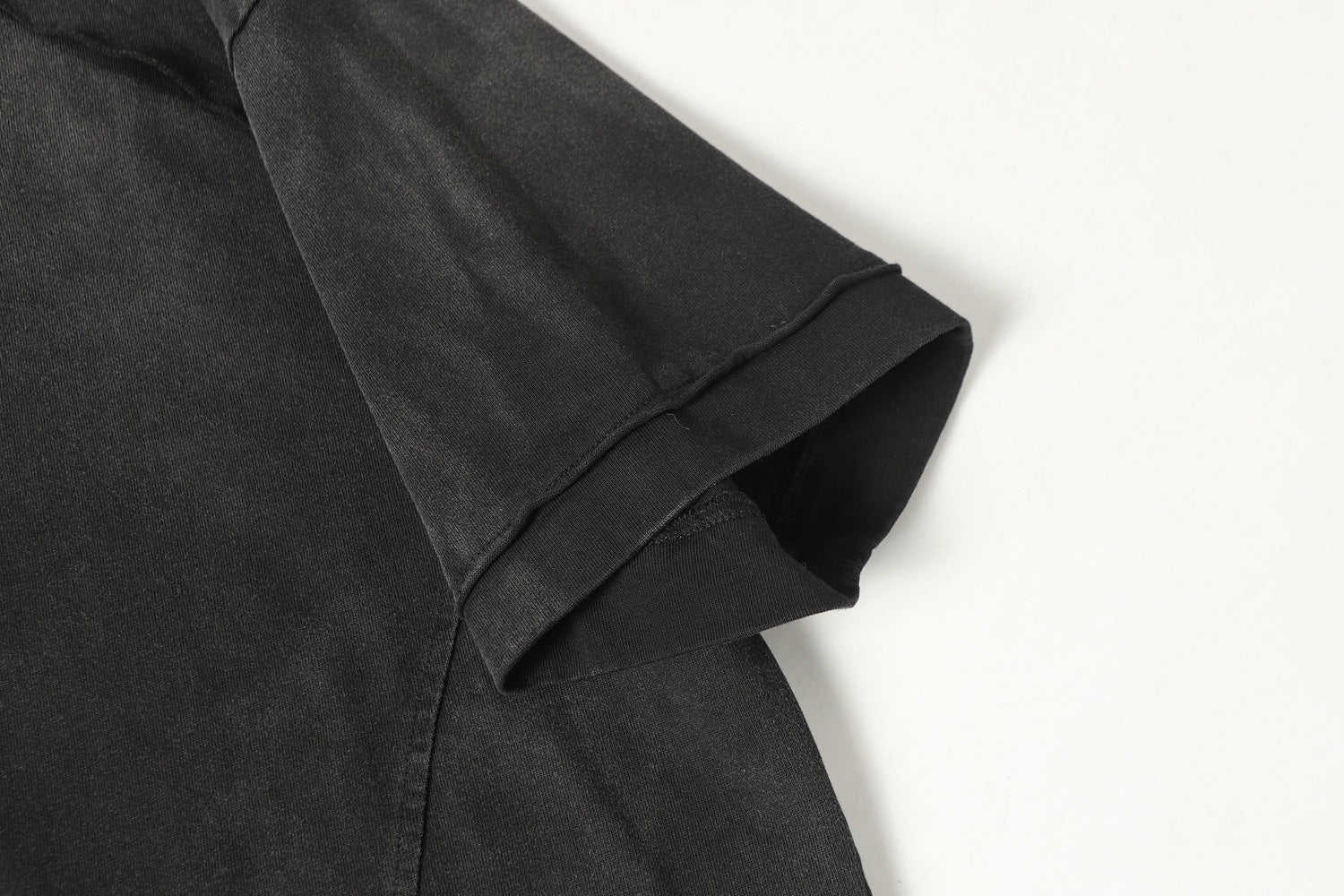 Washed Raw Hem Short Sleeve T-Shirt