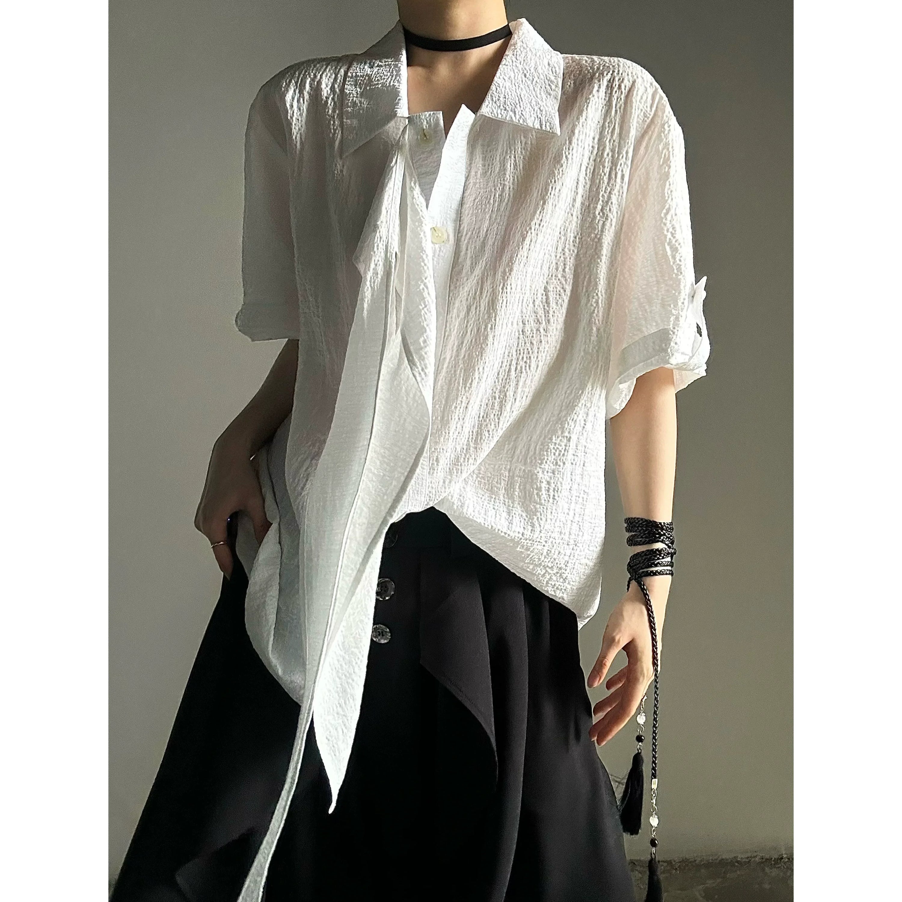 Design Strap Short Sleeve Shirt