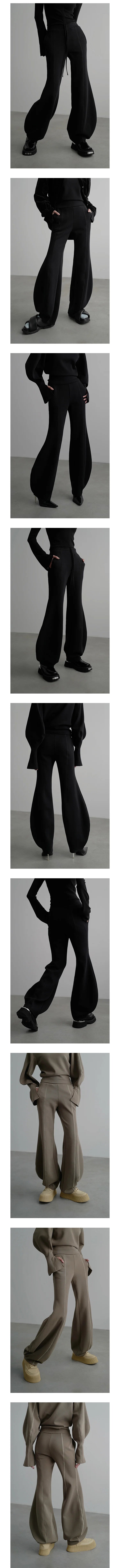 Pantalon de jogging à ourlet ballon et ligne centrale