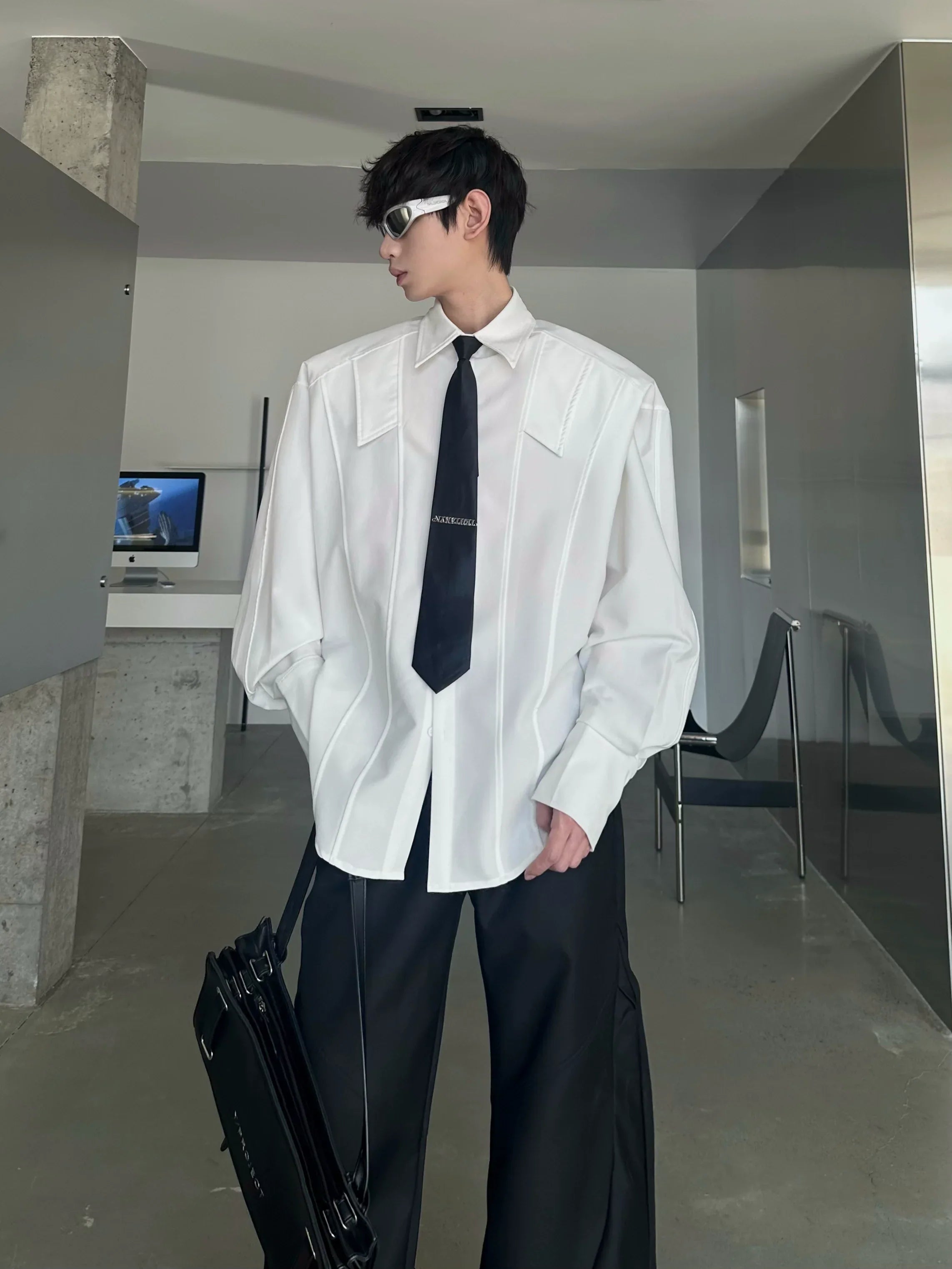 Tie Design Long Sleeve Shirt