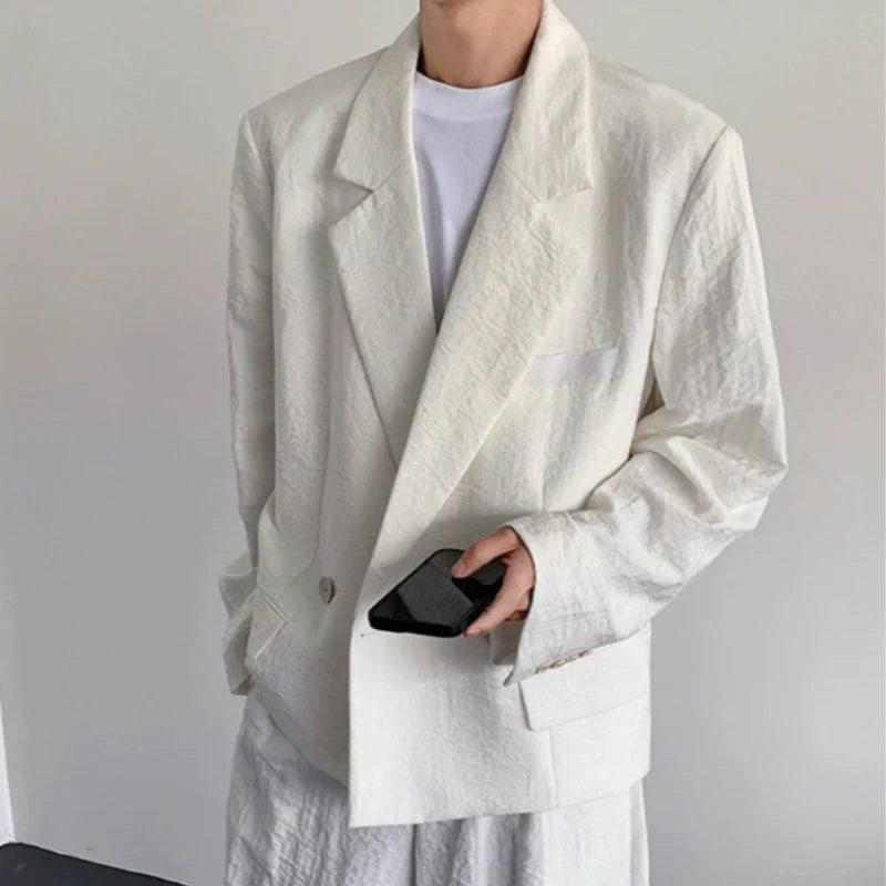 Button Closure Design Jacket & Plain Short Setup