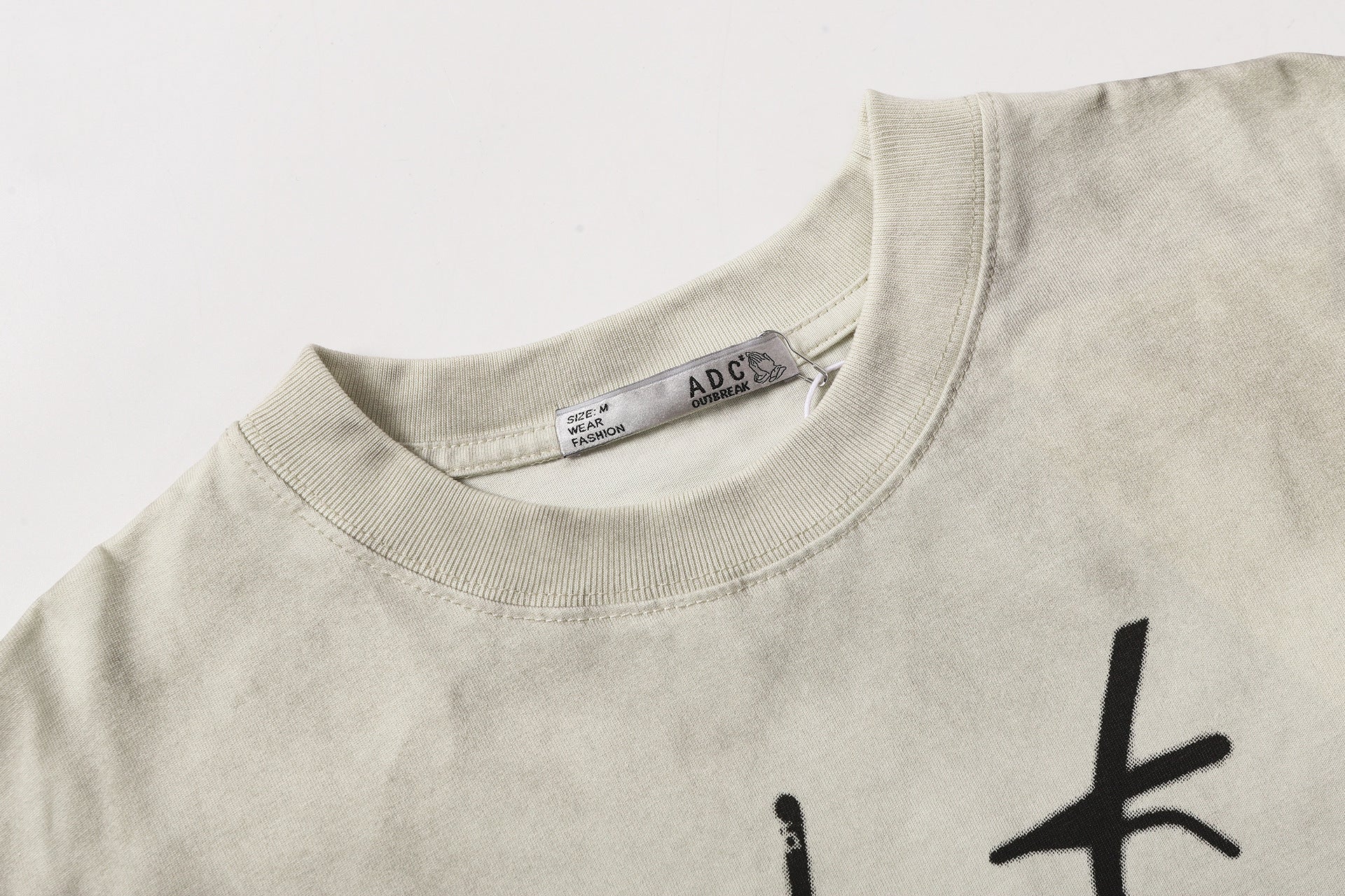 Washed Graphic Art Print Short Sleeve T-Shirt