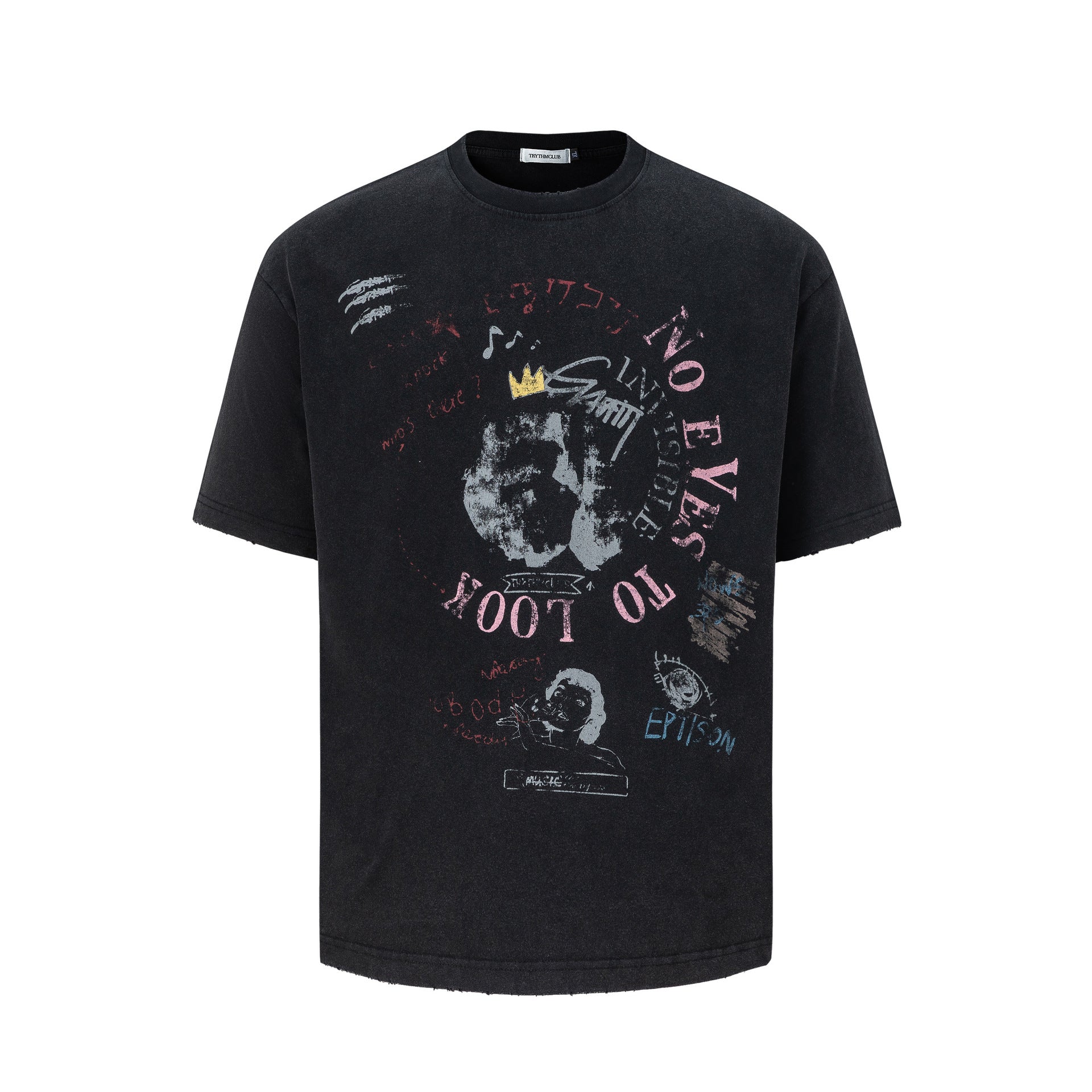 Abstract Print Oversize Short Sleeve T-Shirt